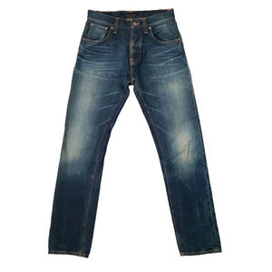 Nudie Steady Eddie Sea Fire Button Fly Organic Cotton Mens Jeans Size 30x32